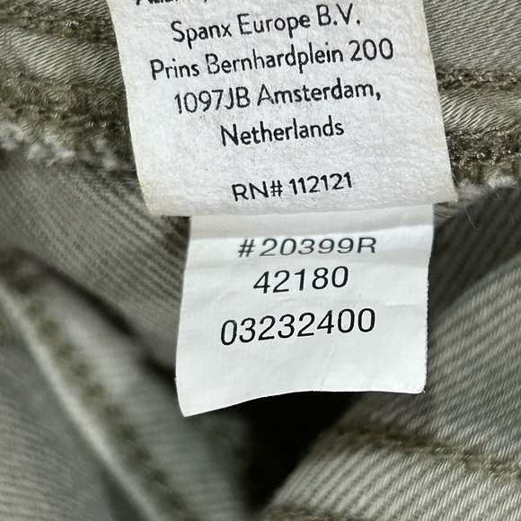 SPANX STRETCH TWILL STRAIGHT LEG PANT OLIVE GREEN MEDIUM - Picture 7 of 12